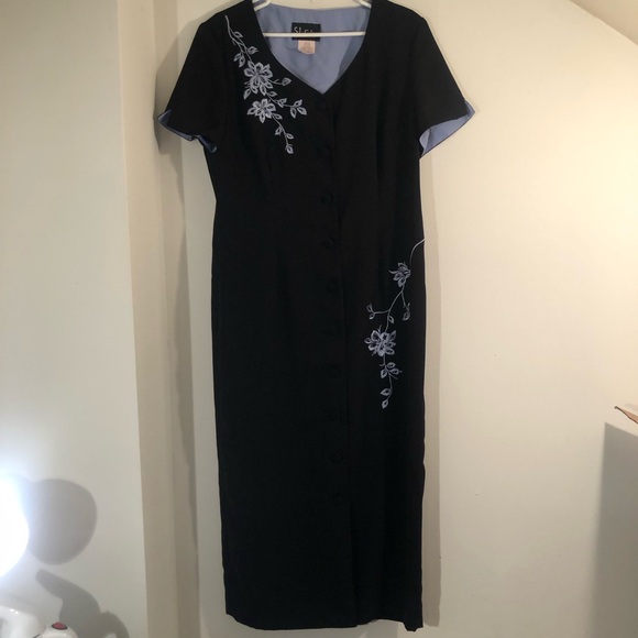 SL Fashions | Dresses | Sl Fashions Blue Floral Maxi Dress